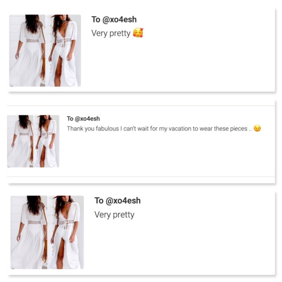 White Crochet Waist Beach Cover Up Tunic/Robe - Picture 9 of 16